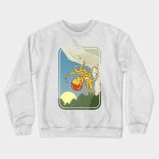 Octopus rock climbing Crewneck Sweatshirt